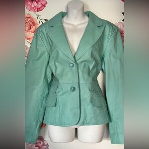 PAMELA McCOY WOMEN LEATHER JACKET SIZE LARGE NWT IN A MINT COLOR